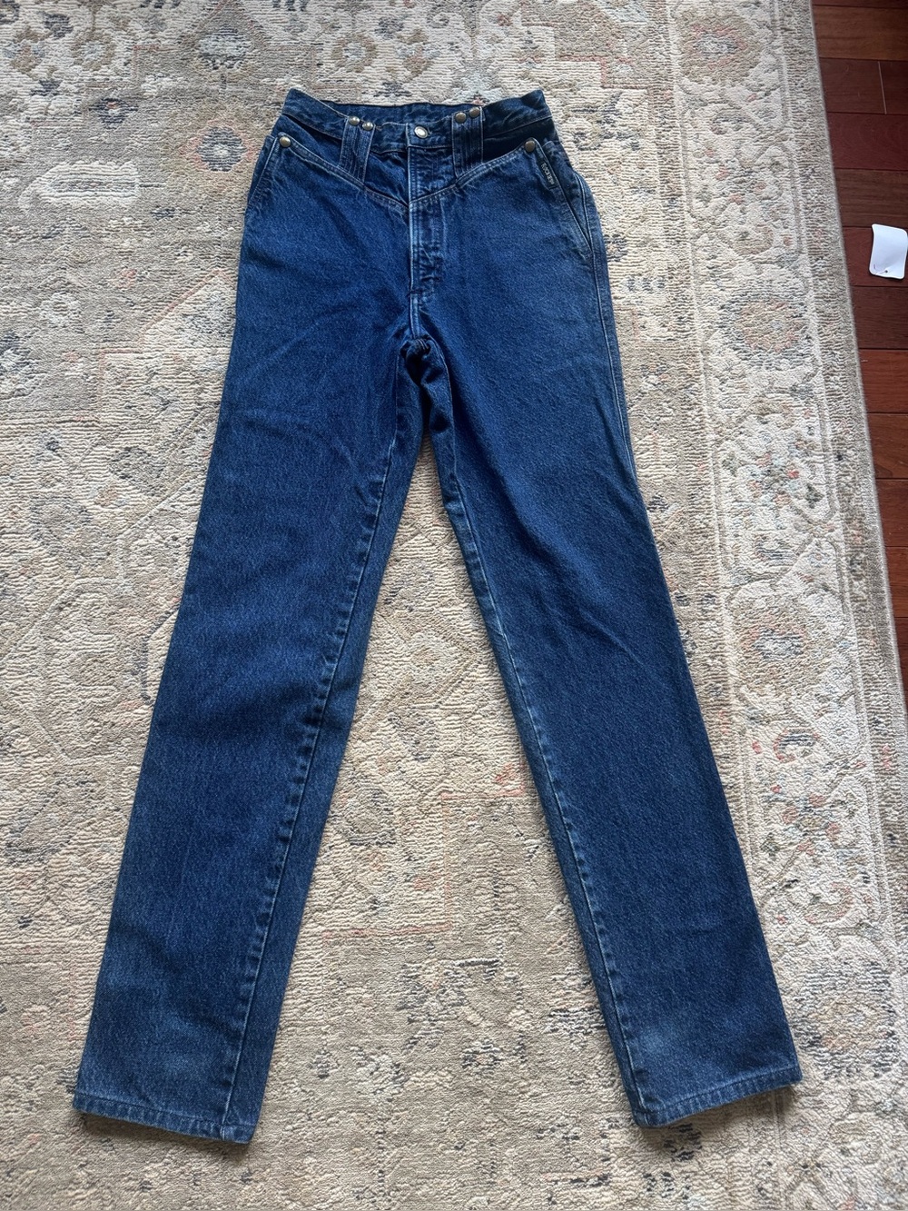Rockies High-Rise Straight Leg Jeans - Dark Blue